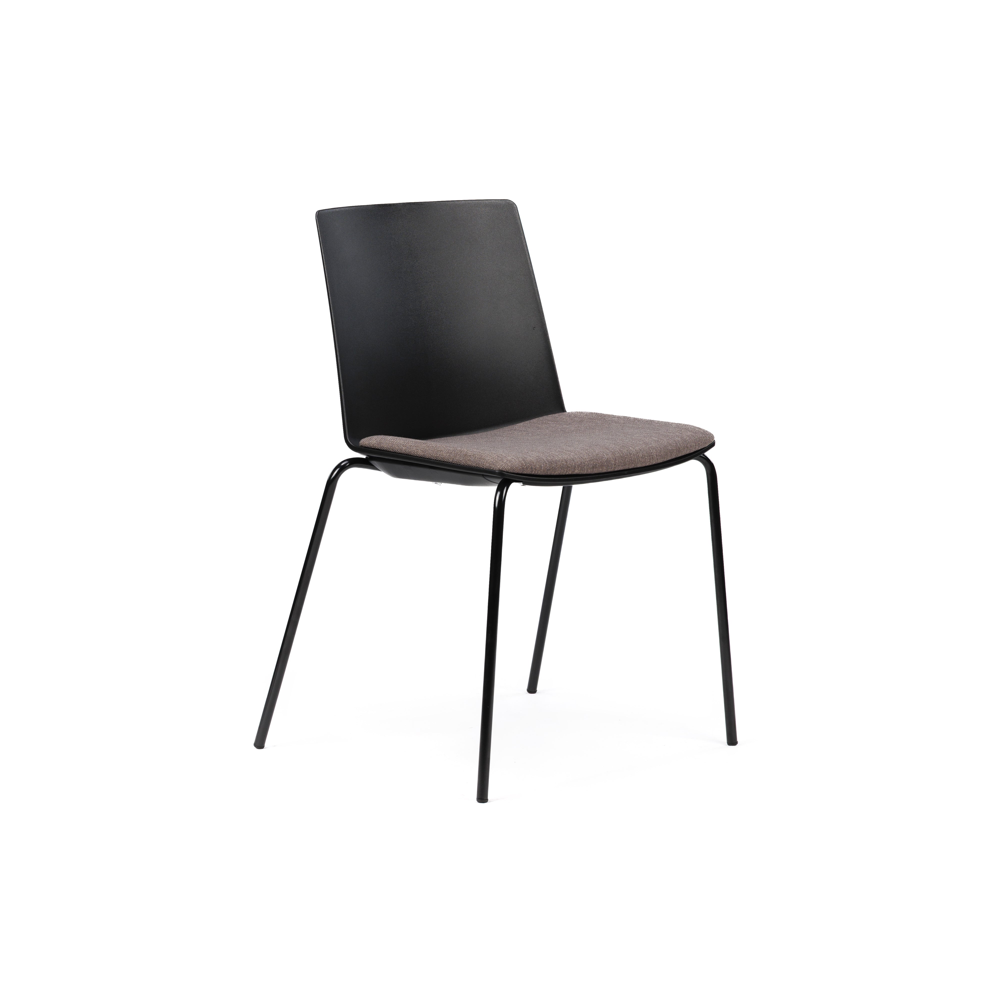 Jubel 4-Leg Black Frame Black Shell Seat Pad