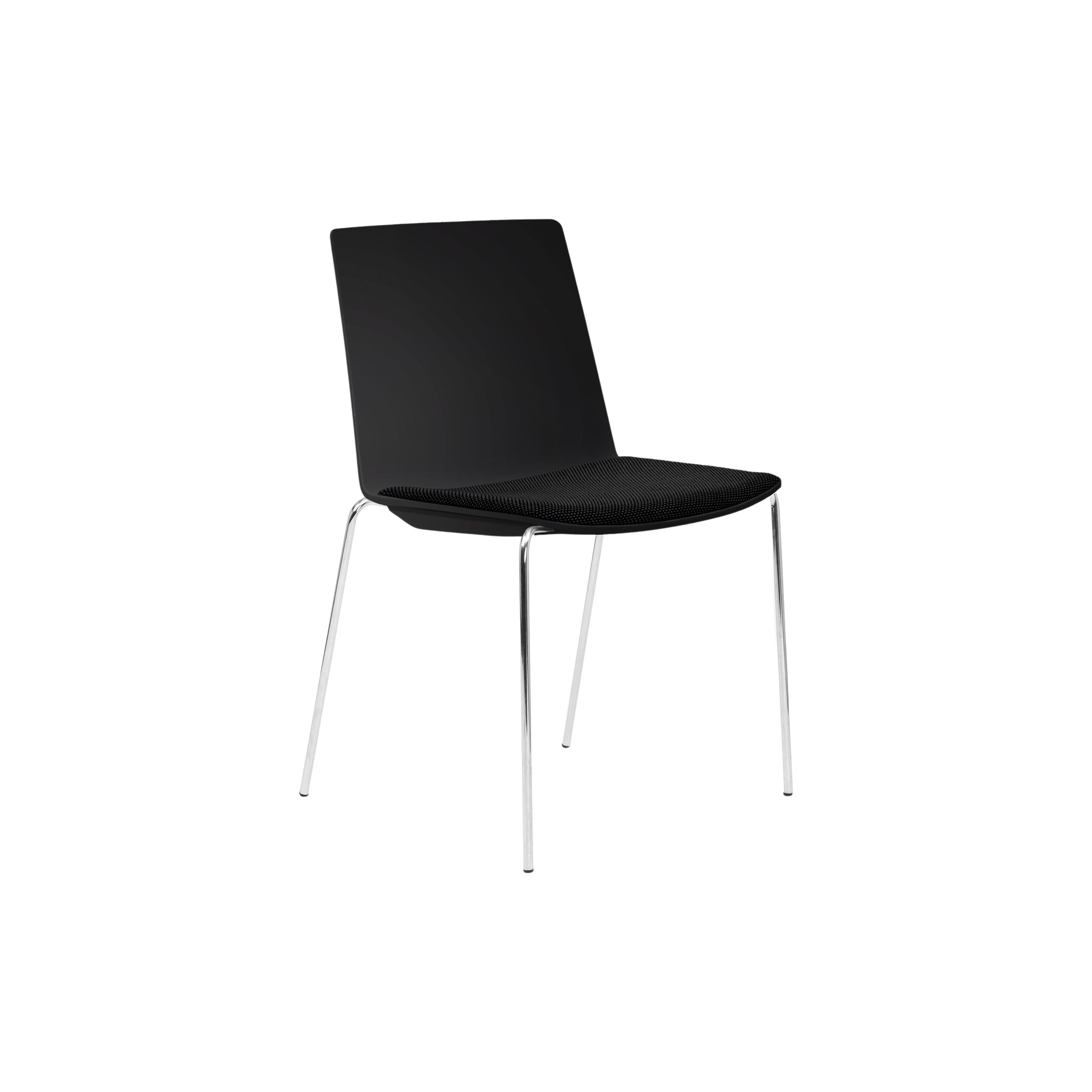 Jubel 4-Leg Chrome Black Shell Seat Pad