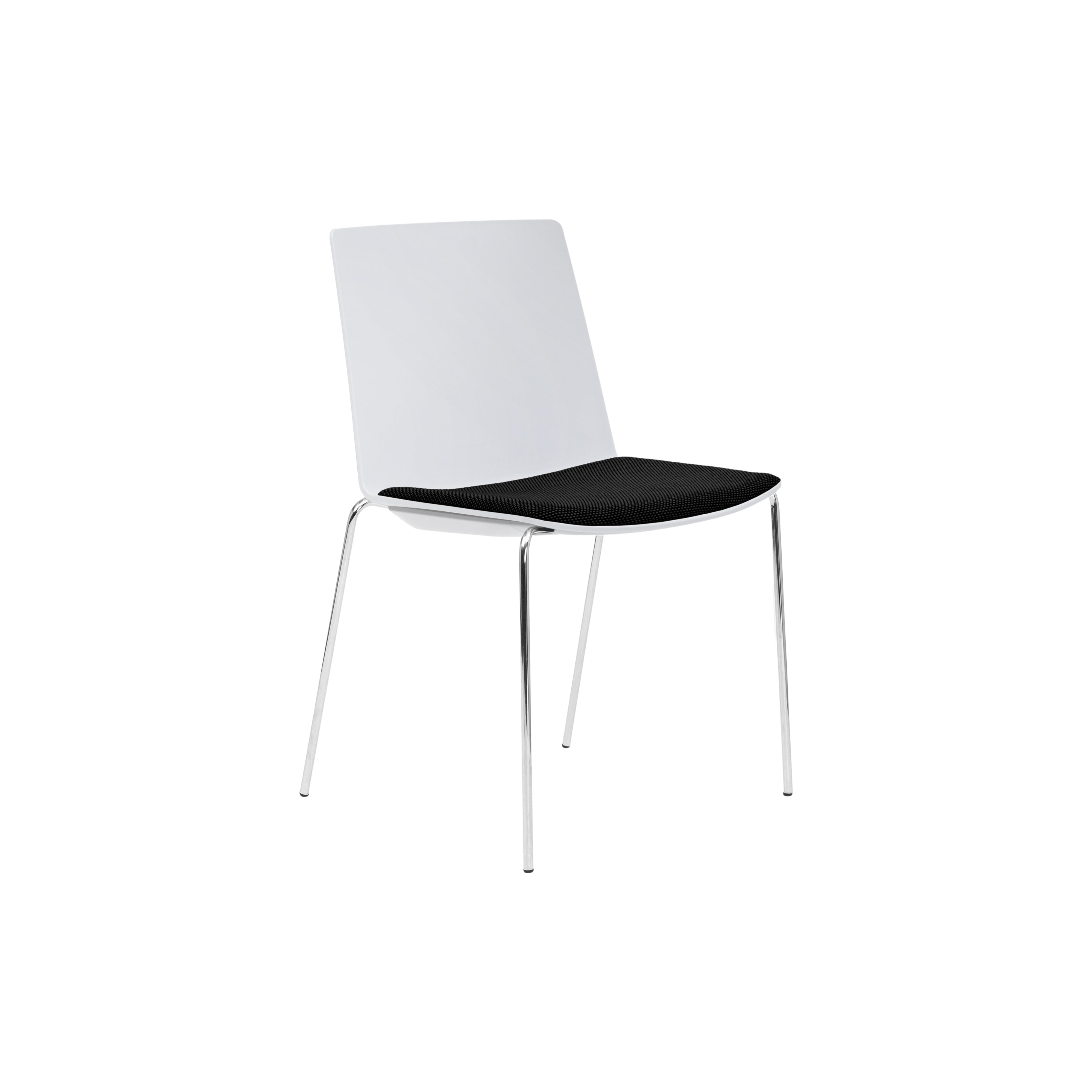 Jubel 4-Leg Chrome White Shell Seat Pad