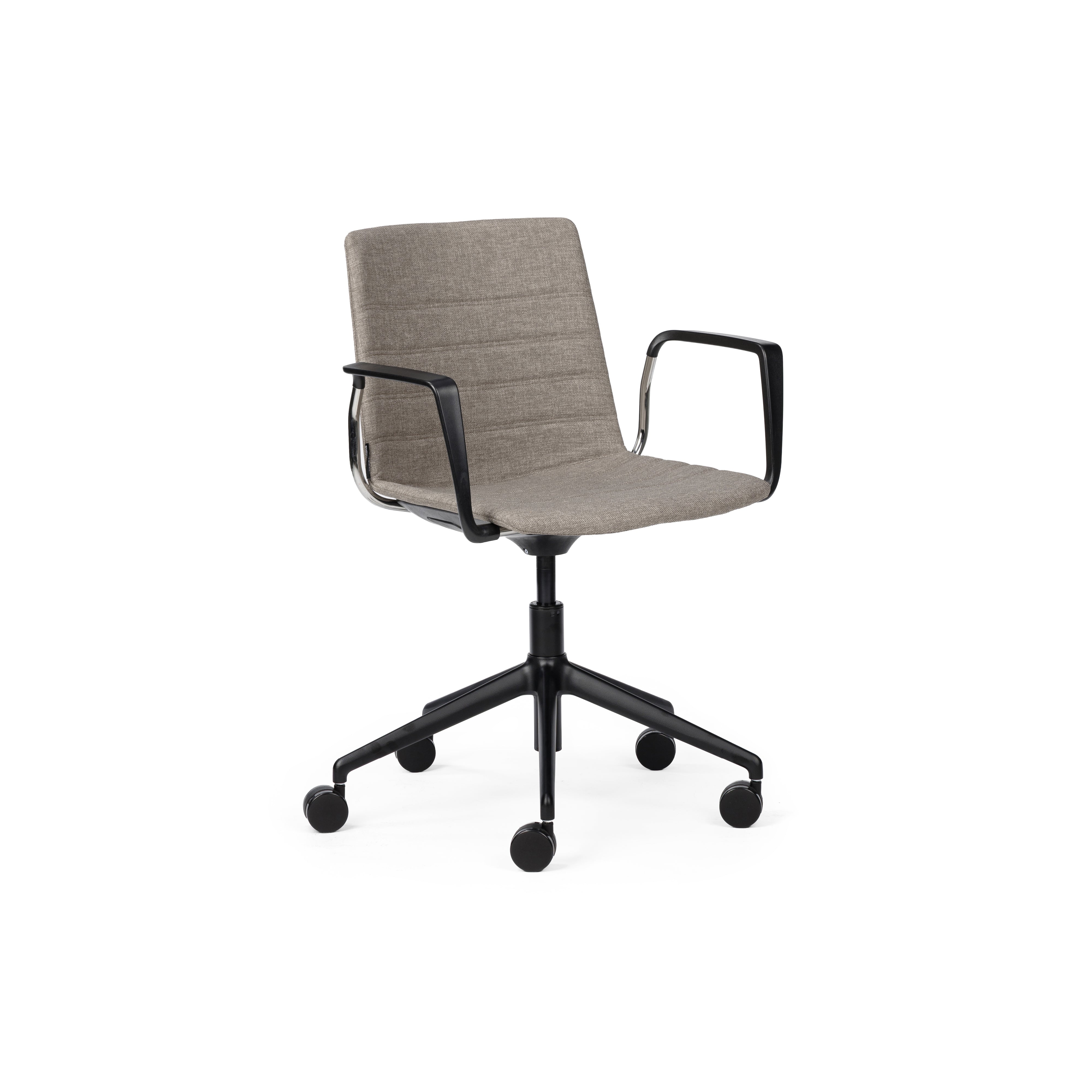 Jubel Castors Italian-5 Black Upholstered Feature Stitch Detail