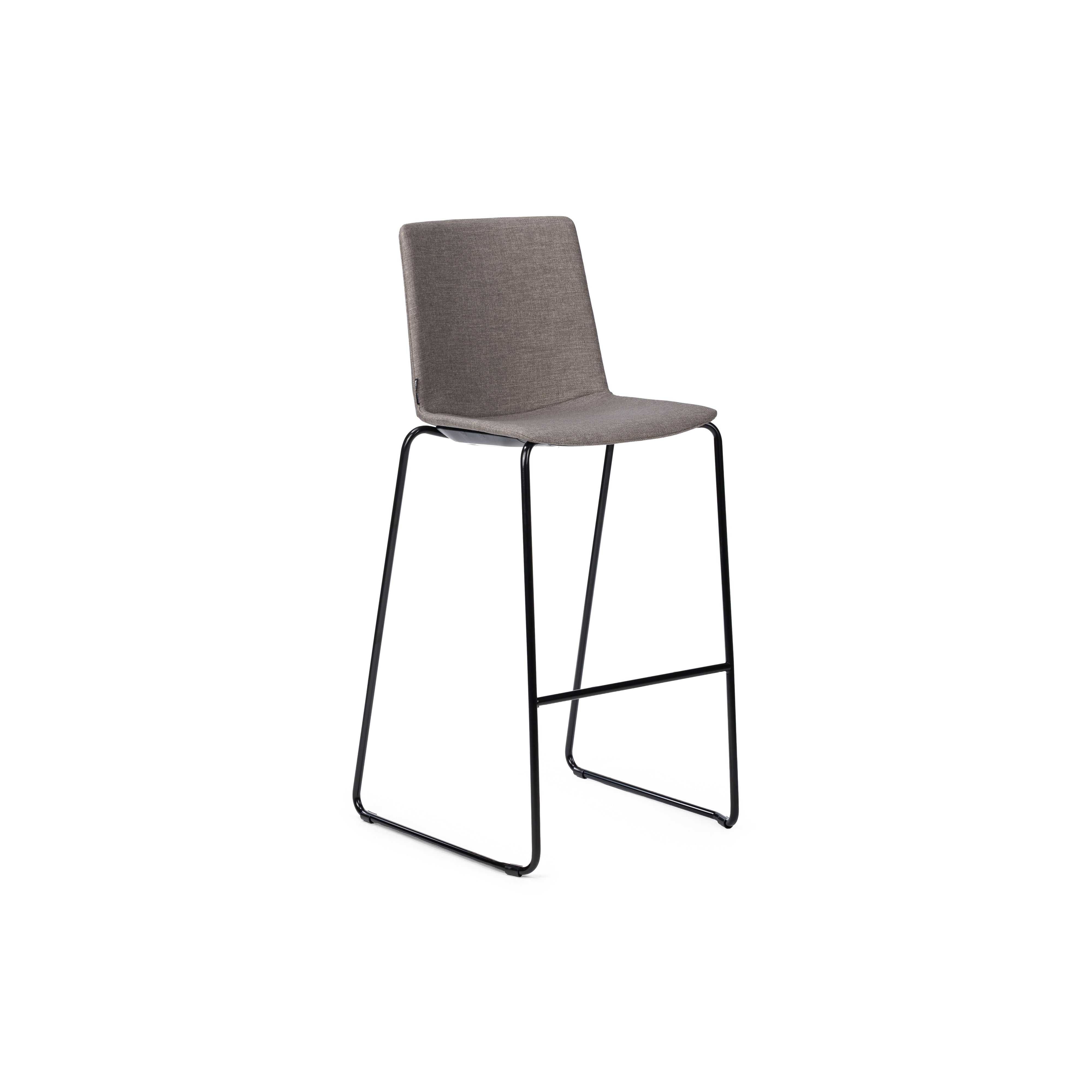 Jubel Stool 76 Black Sled Upholstered
