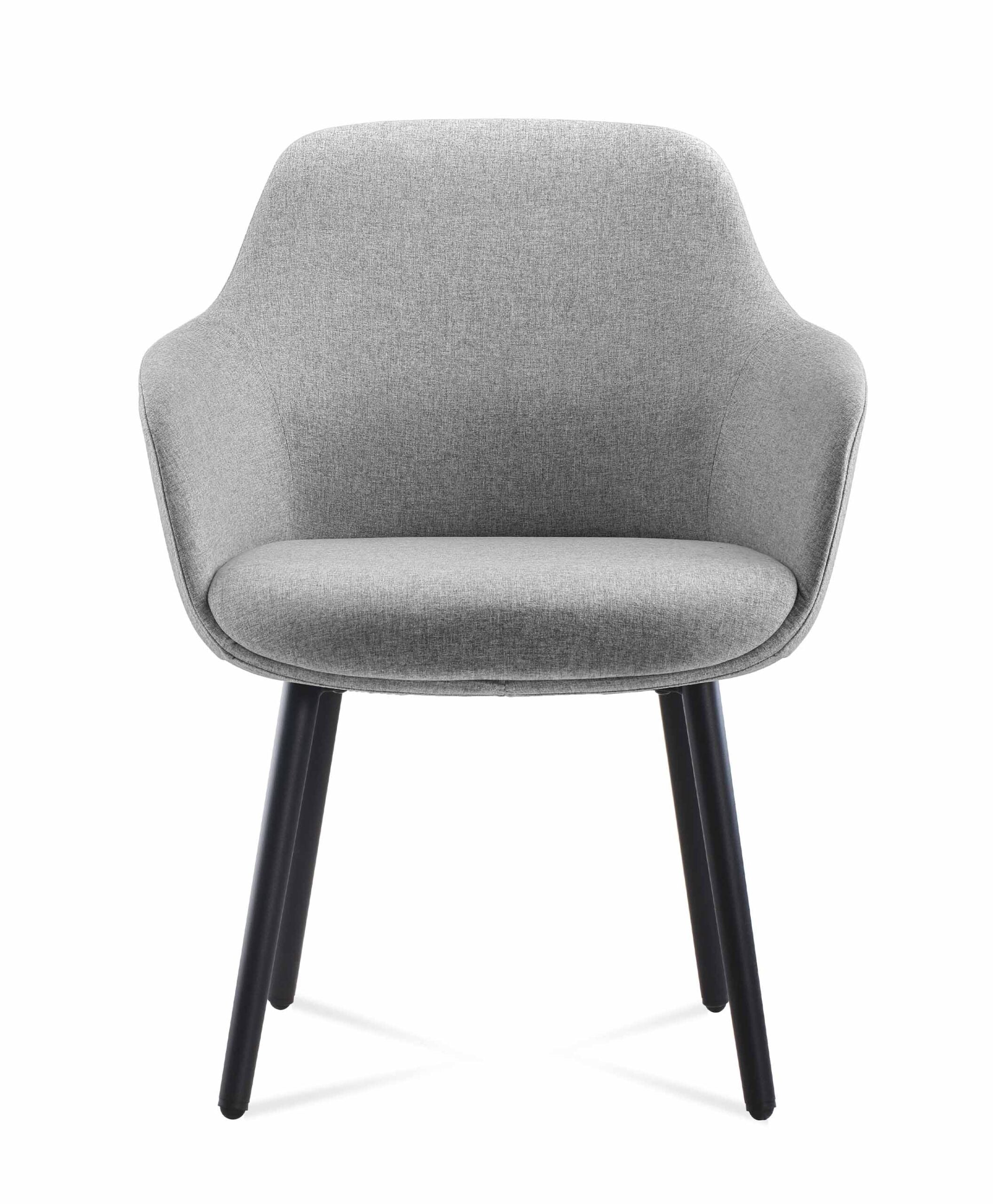 Aspen 4 Leg Tub Chair - Light Grey Fabric