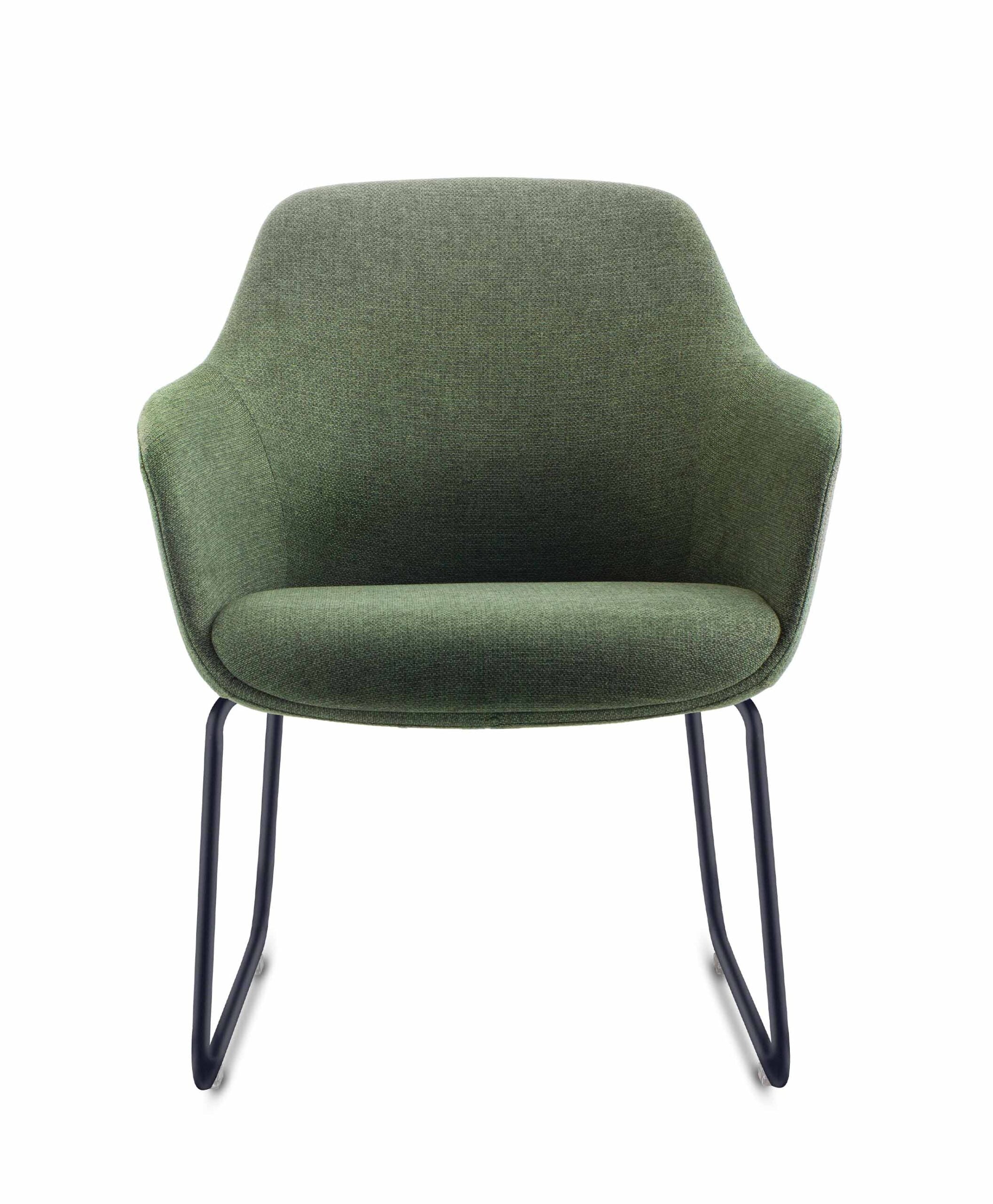 Aspen Sled Tub Chair - Olive Fabric