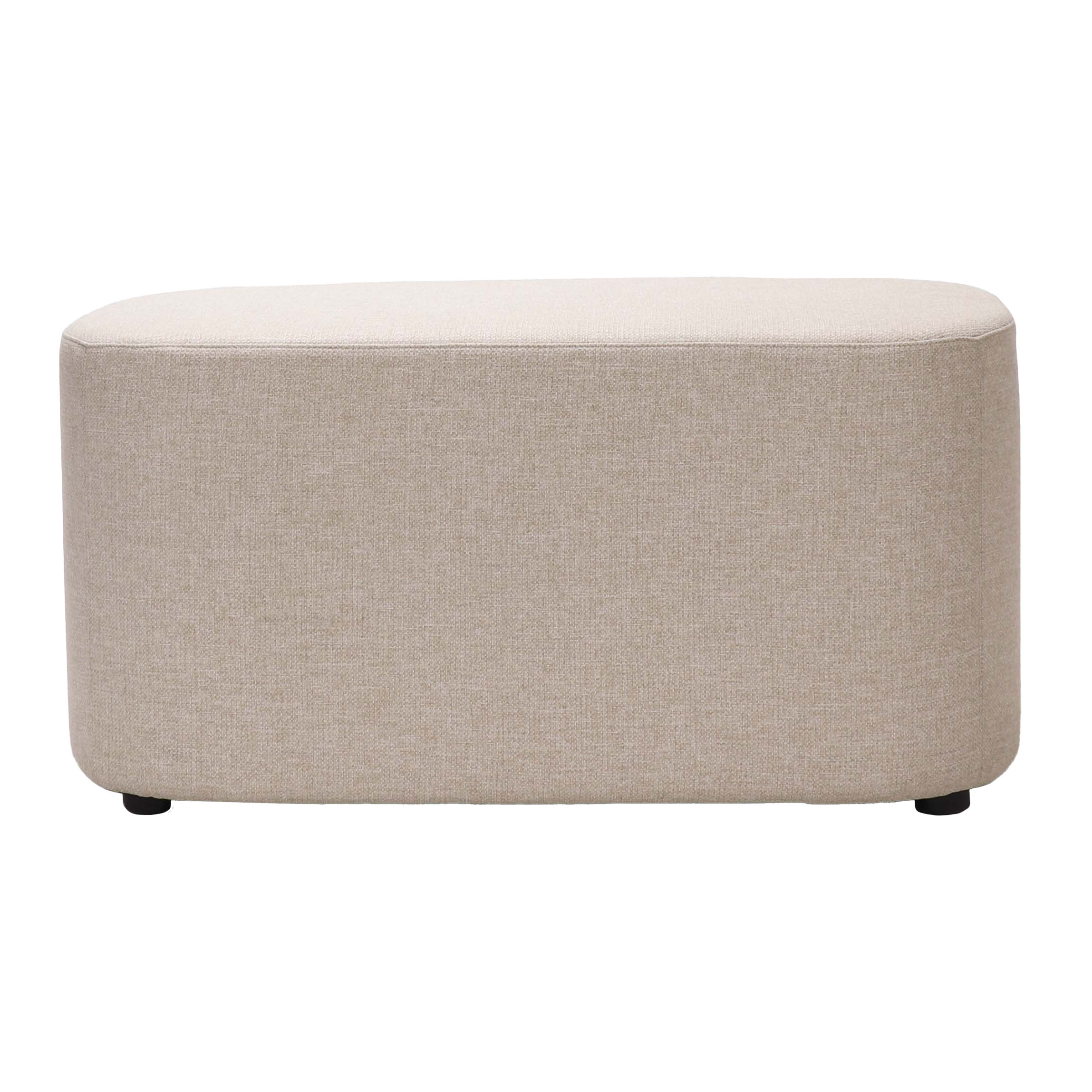 Kali Rectangle Ottoman - Stone 102 Fabric
