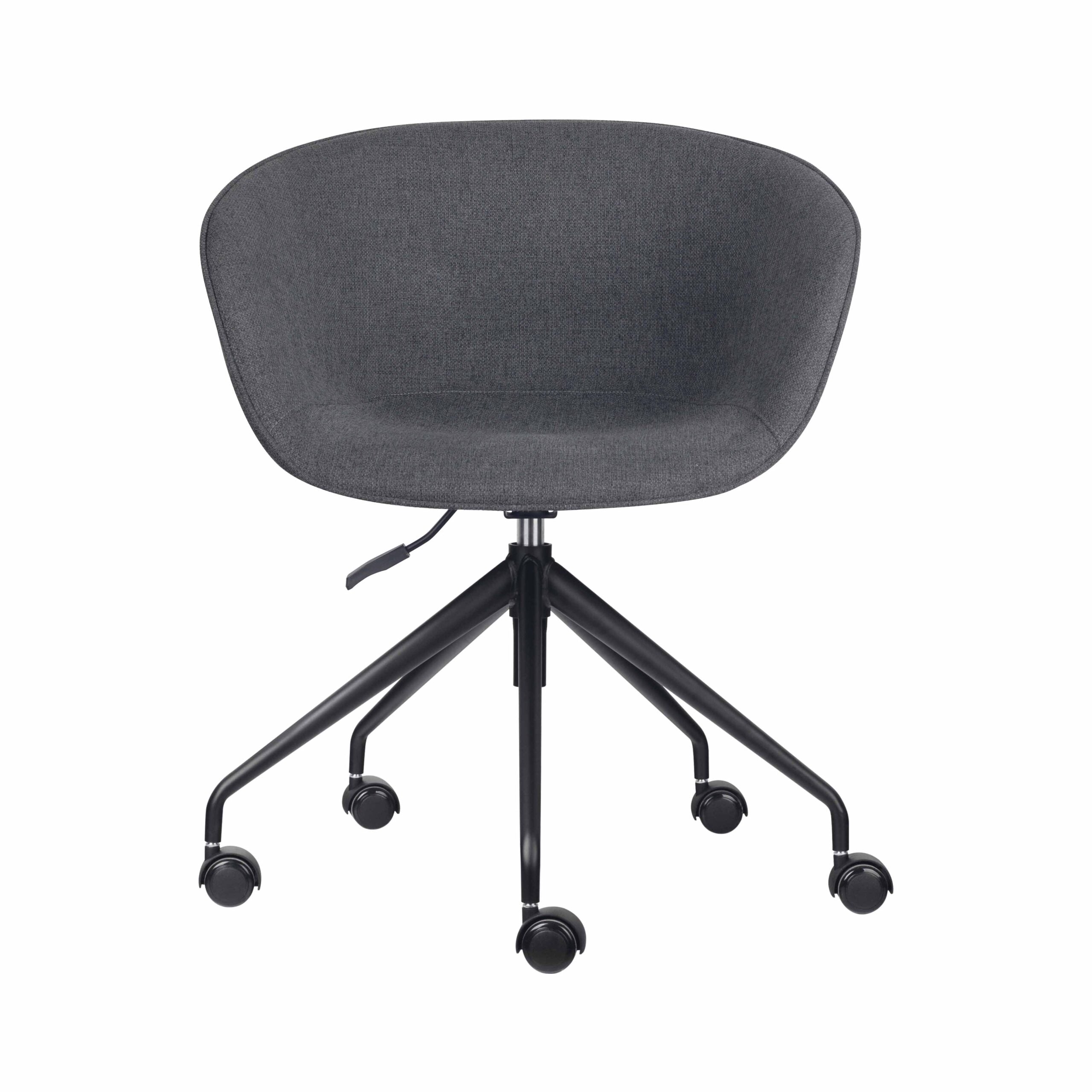 Pixel Tub Chair On 5 Star Base - Charcoal Fabric/Black