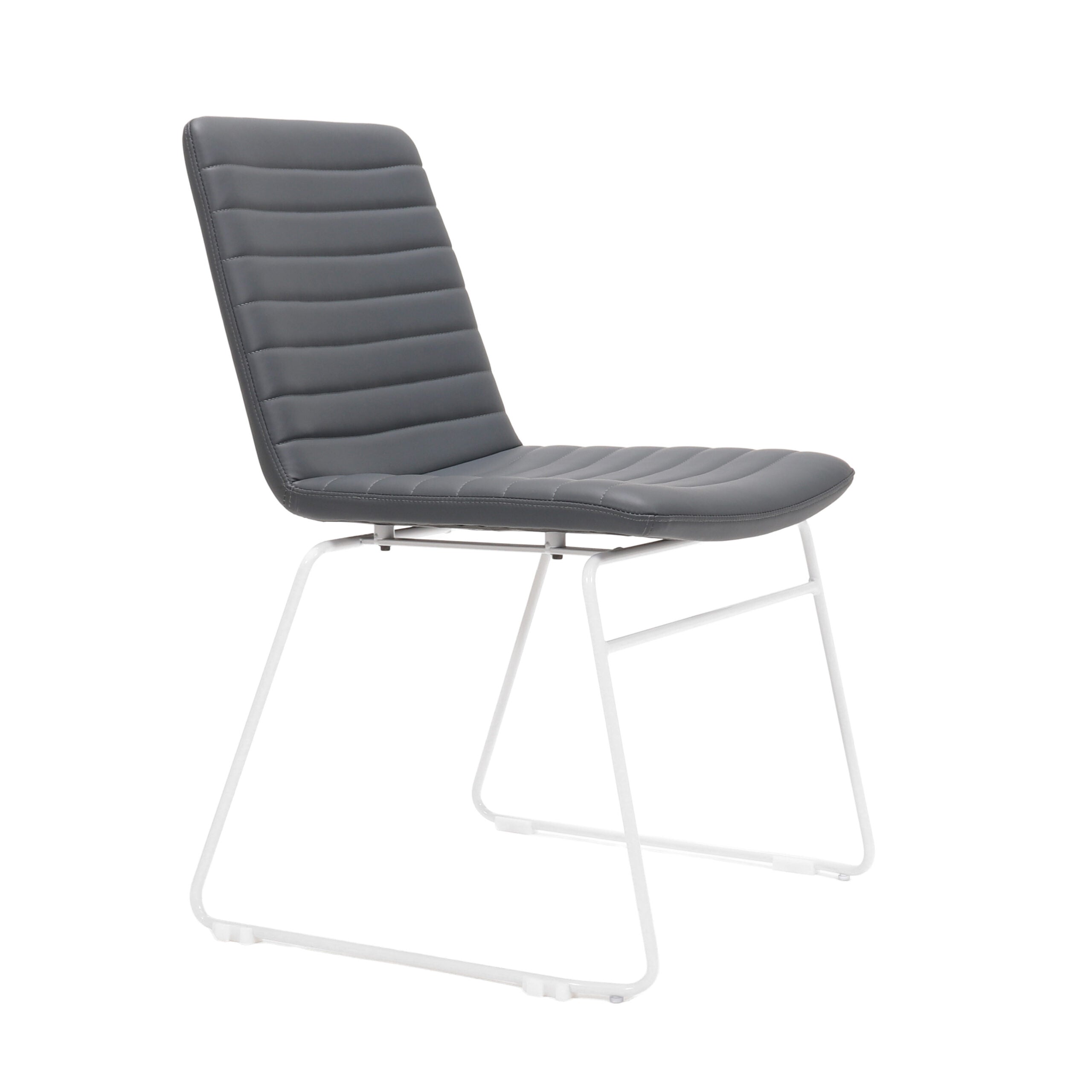 Pixel Sled Base Chair - French Navy/ White