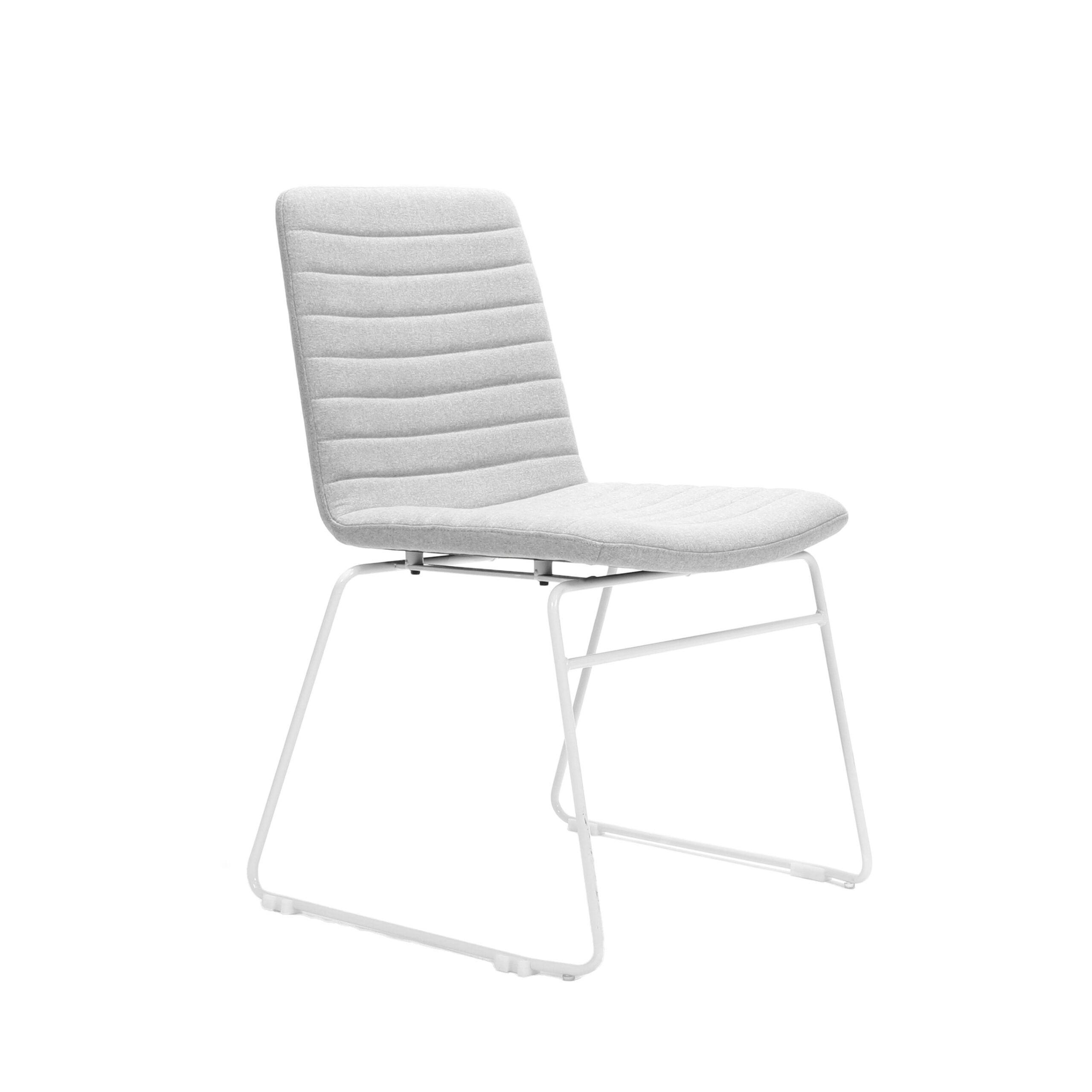 Pixel Sled Base Chair- Light Grey/White
