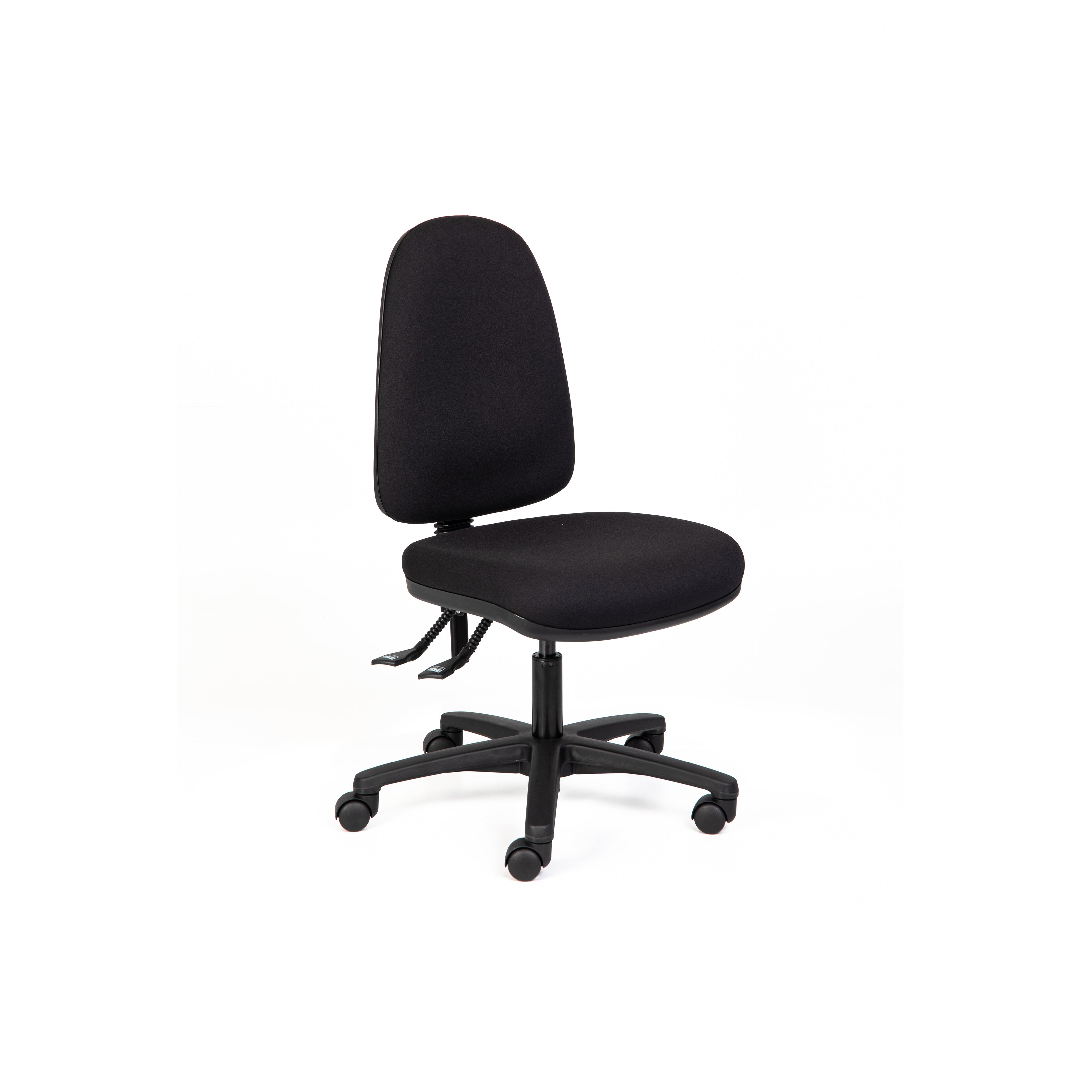 Black office chair on a white background