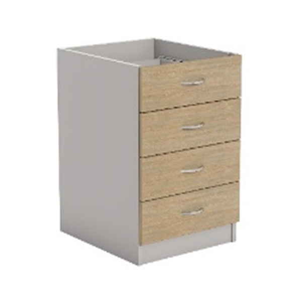 Desk Fixed Pedestal 4 Drawers - Locking