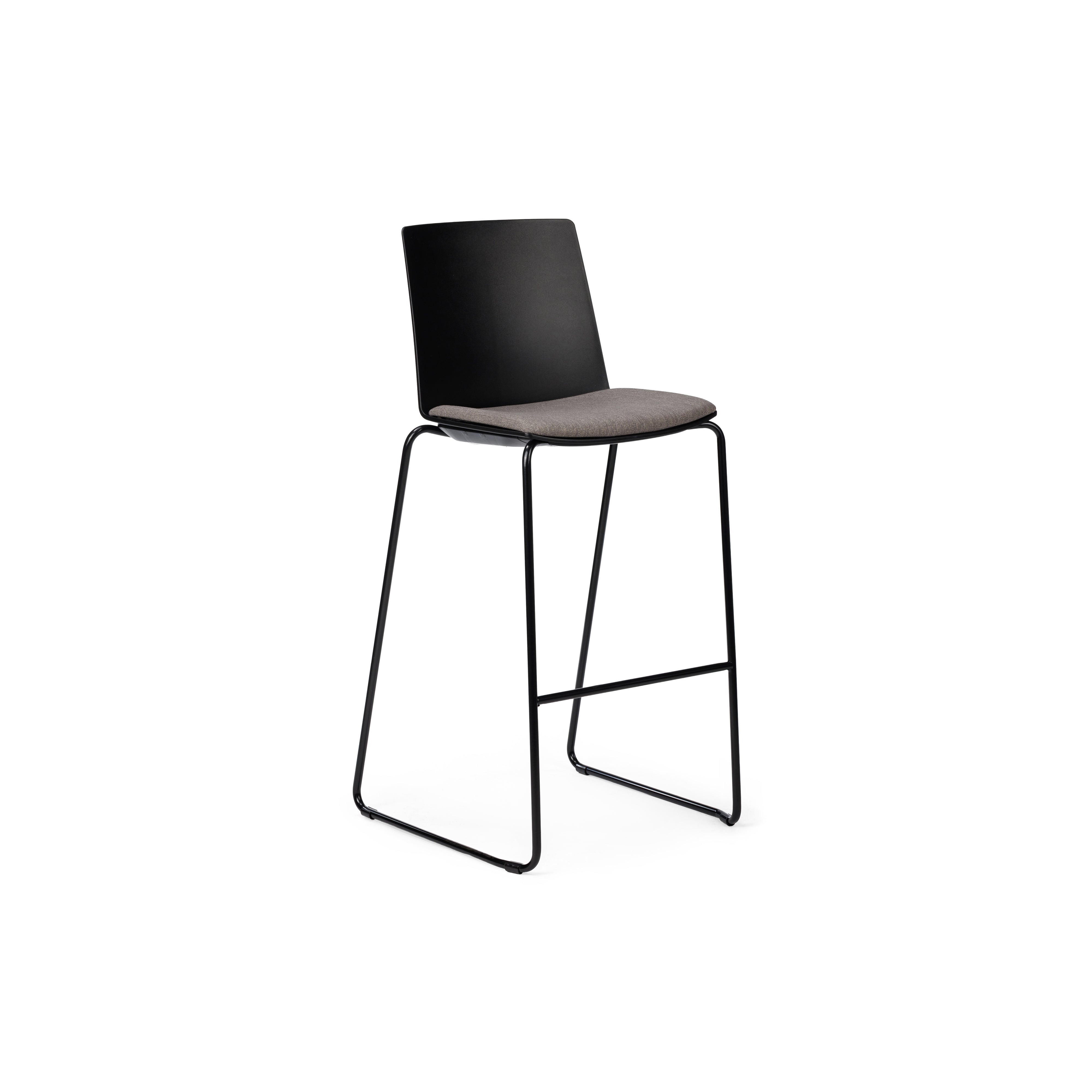 Jubel Stool 76 Black Sled Black Shell Seat Pad