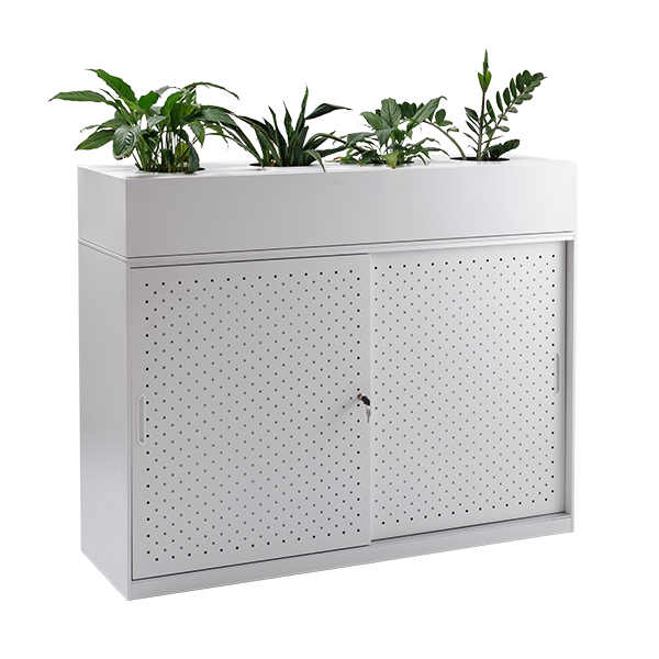 Sliding Door Cupboard Planter Box