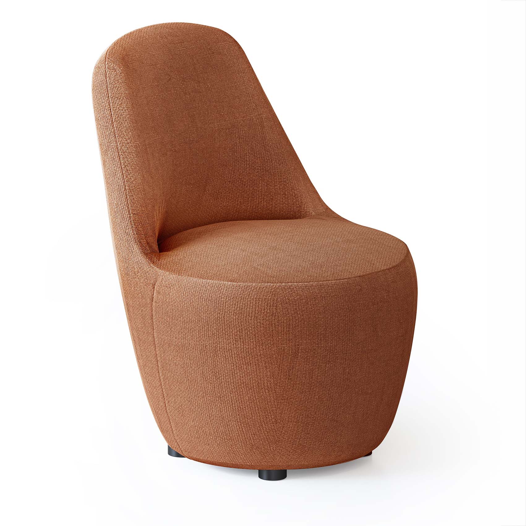 Myk Single Lounge Chair - Rust Fabric