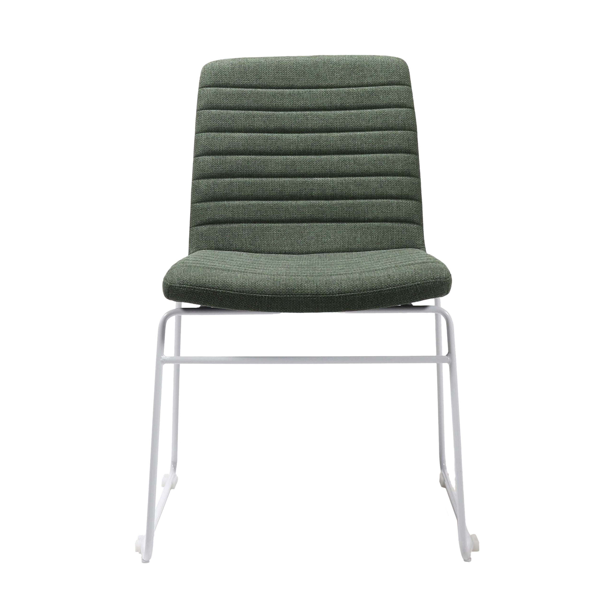 Pixel Sled Base Chair - Olive/White