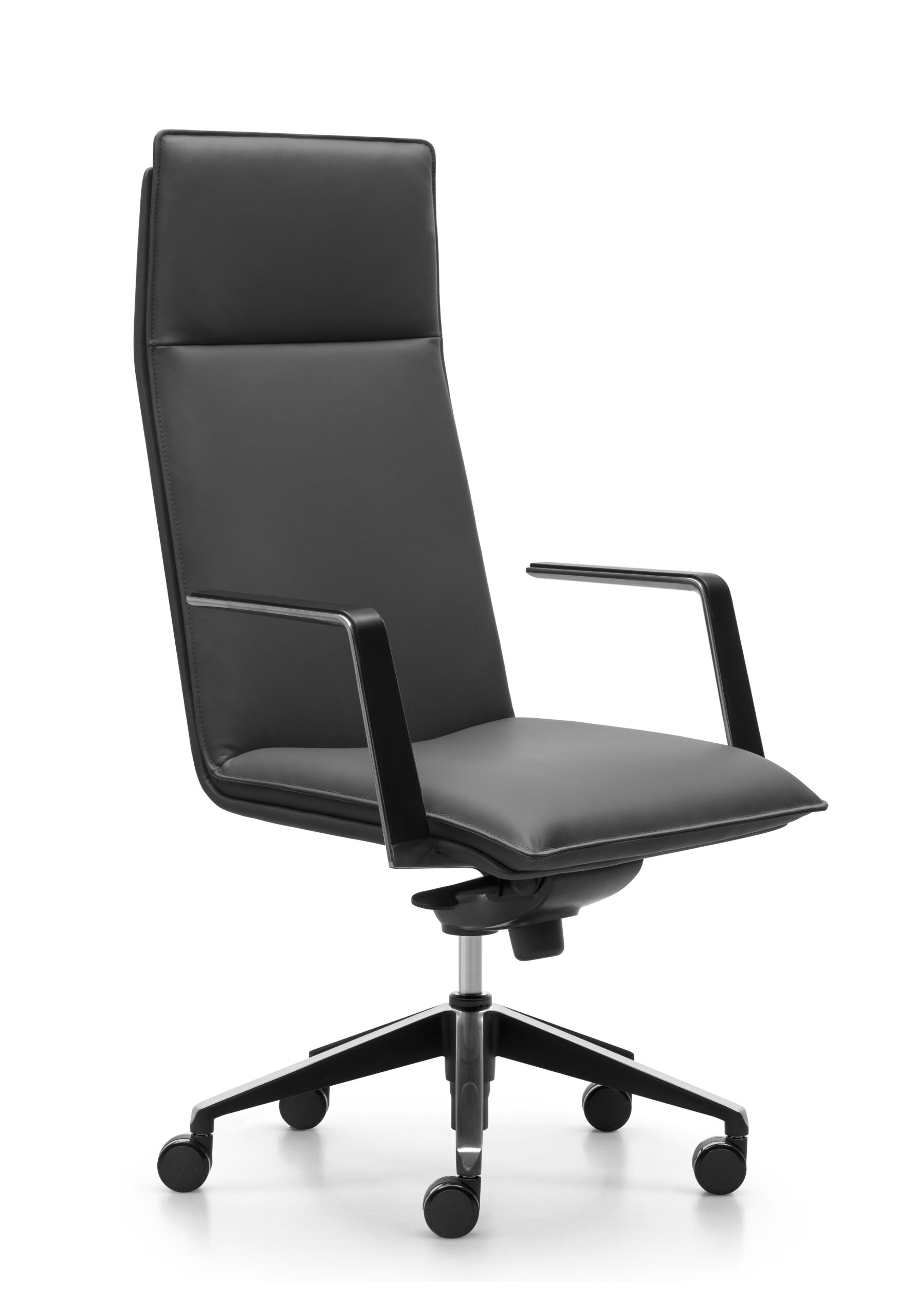 Mirage High Back Executive Chair - Black Leather